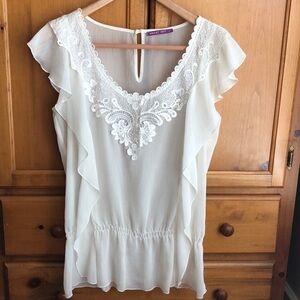 SMART SET Flutter Sleeves Blouse